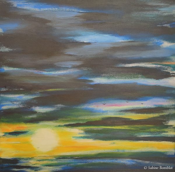 Sonnenuntergang - Acryl - 30 x 30 cm